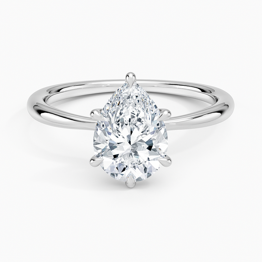 Каблучка з діамантом солітер Freesia Pear Cut