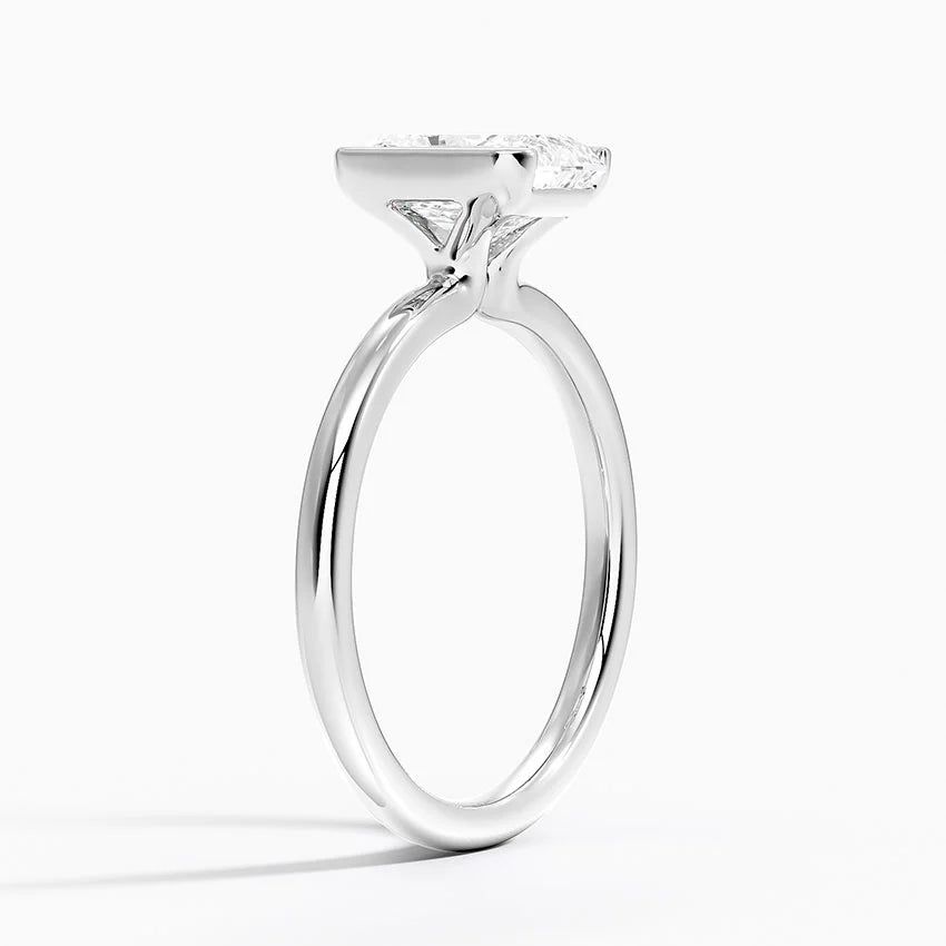 Каблучка з діамантом солітер Annika Semi-Bezel Radiant Cut