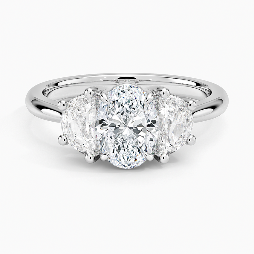 Half Moon Three Stone Diamond Ring (1/2 ct. tw.)