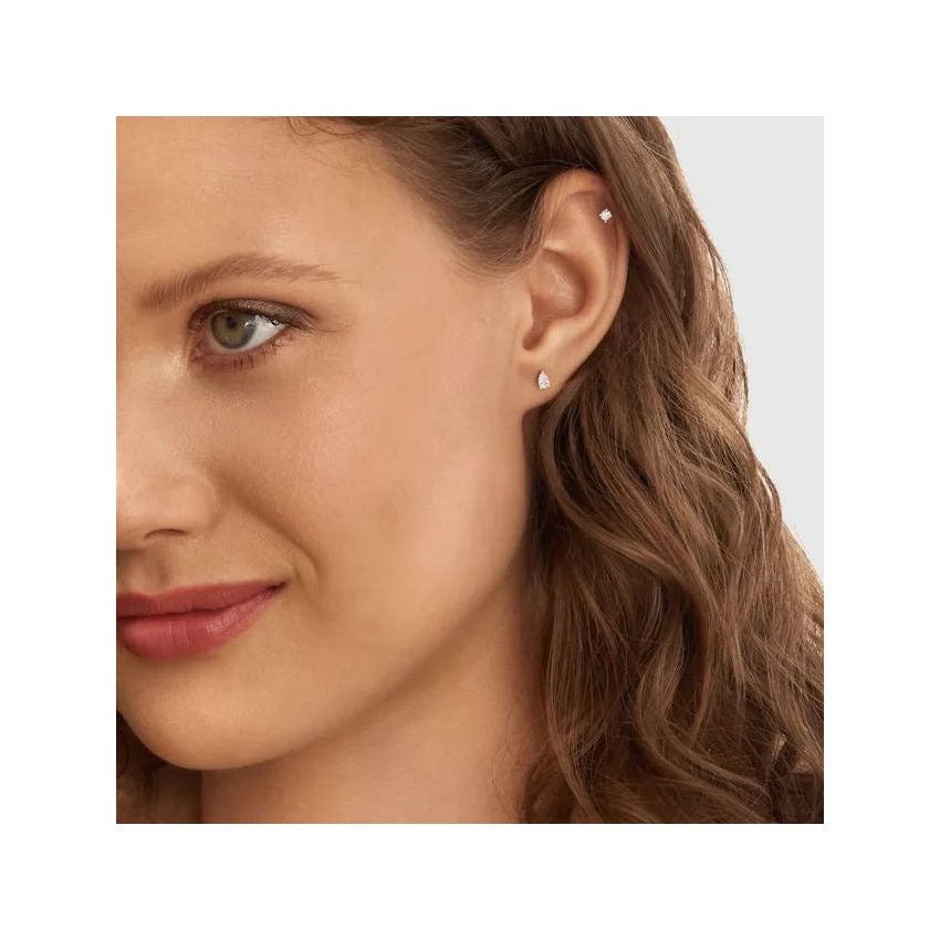 Сережки пусети з діамантами Pear Cut