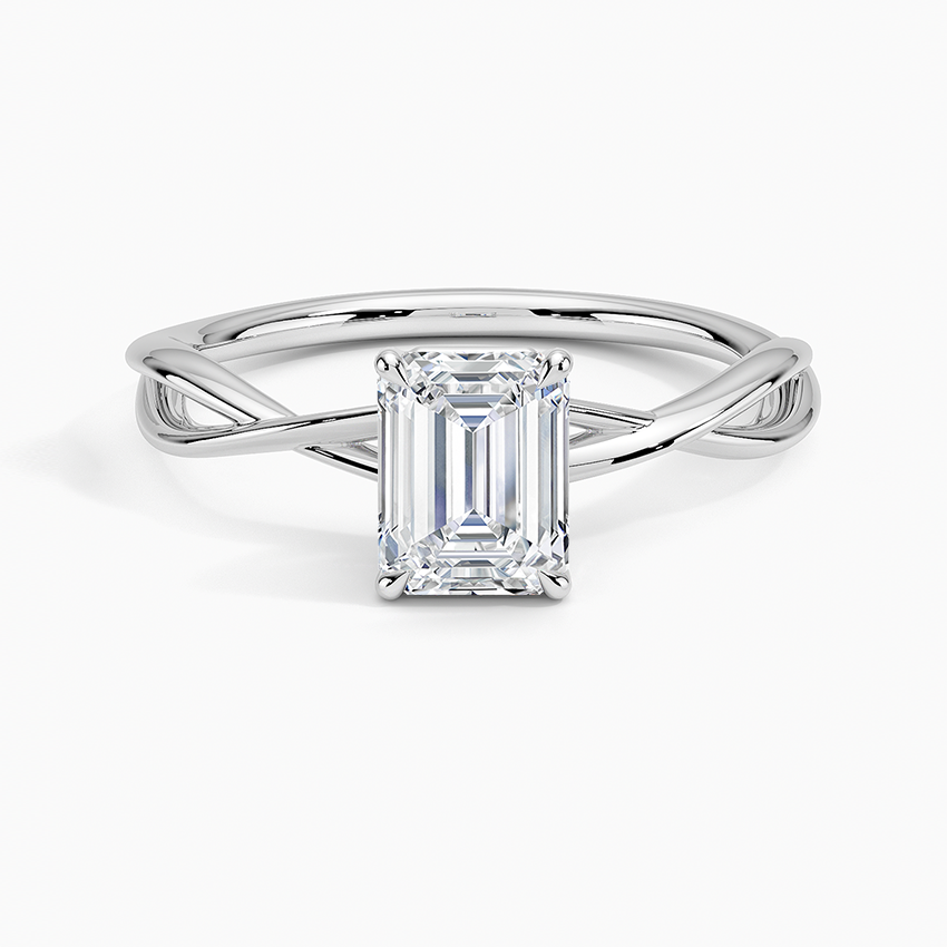 Каблучка з діамантом солітер Alya Emerald Twist