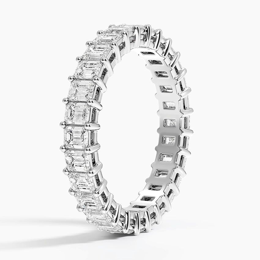 Каблучка з діамантами Eternity Emerald Cut