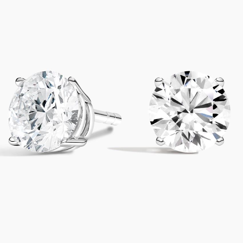 Сережки пусети з діамантами Luxe