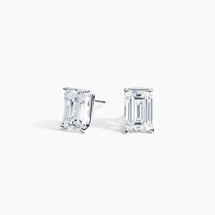 Сережки з діамантами Emerald Cut