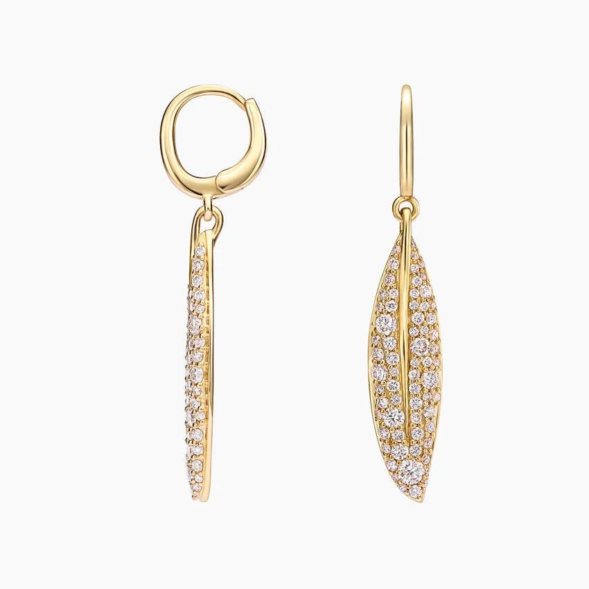 Сережки з діамантами Pavé Olive Branch