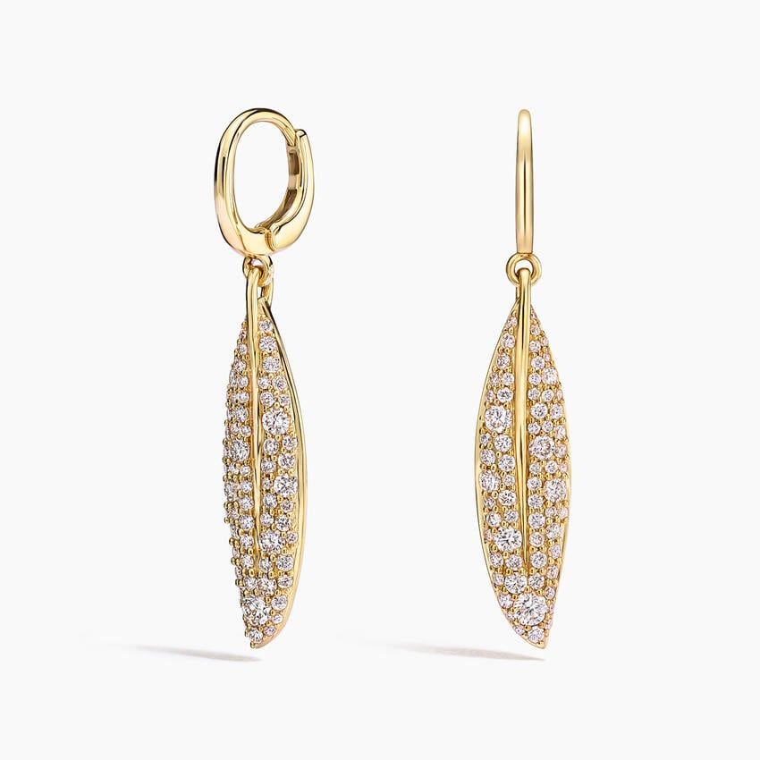 Сережки з діамантами Pavé Olive Branch