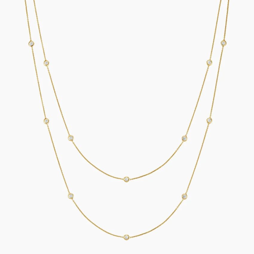 Кольє з діамантами Bezel Luxe Strand