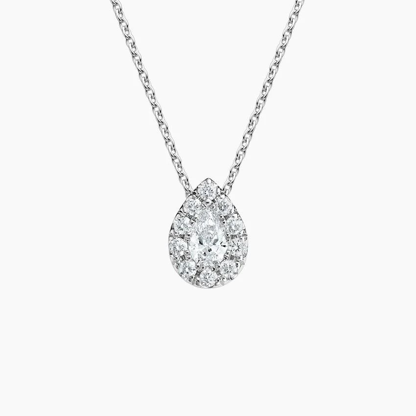 Кольє з діамантом Pear Cut Halo