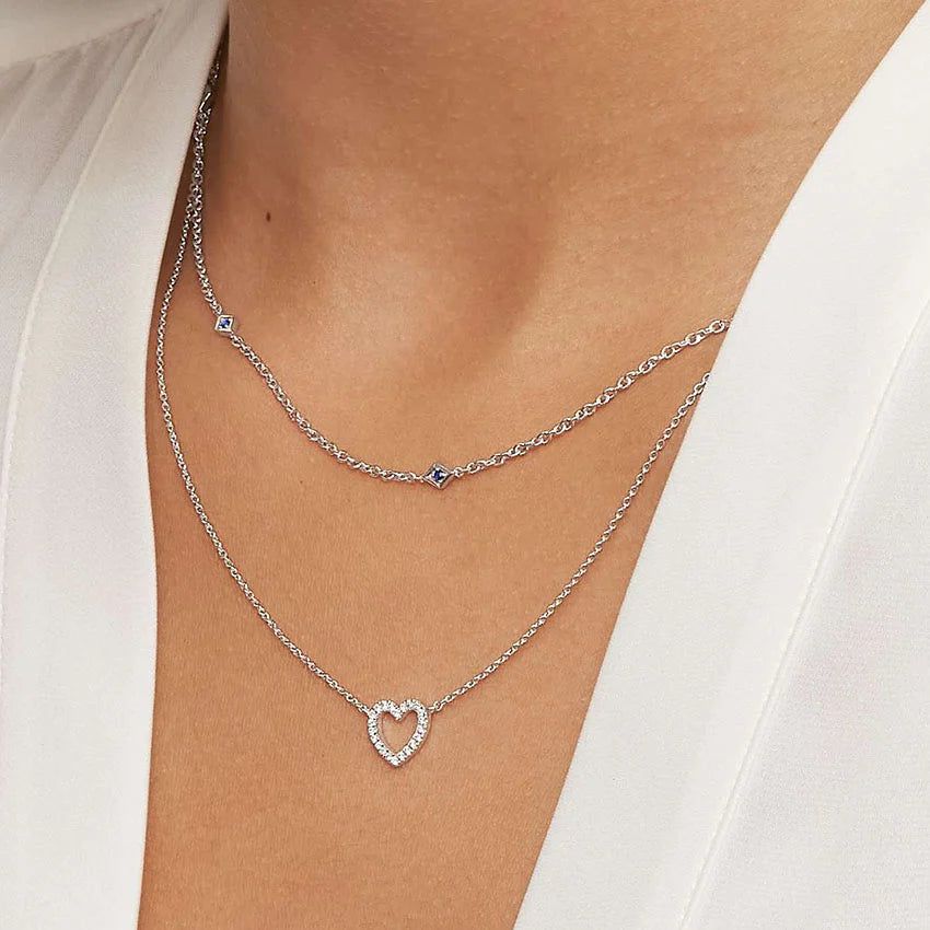 Кольє з діамантами Heart Pavé