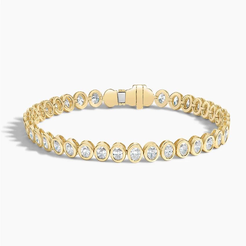 Тенісний браслет з діамантами Bezel Oval Cut