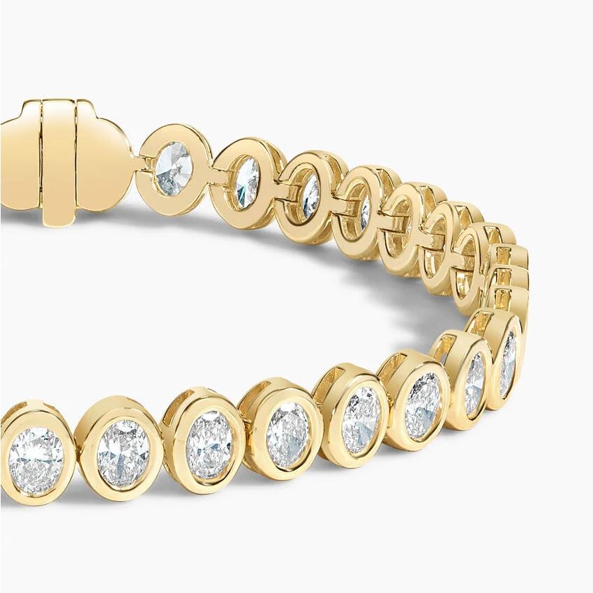 Тенісний браслет з діамантами Bezel Oval Cut