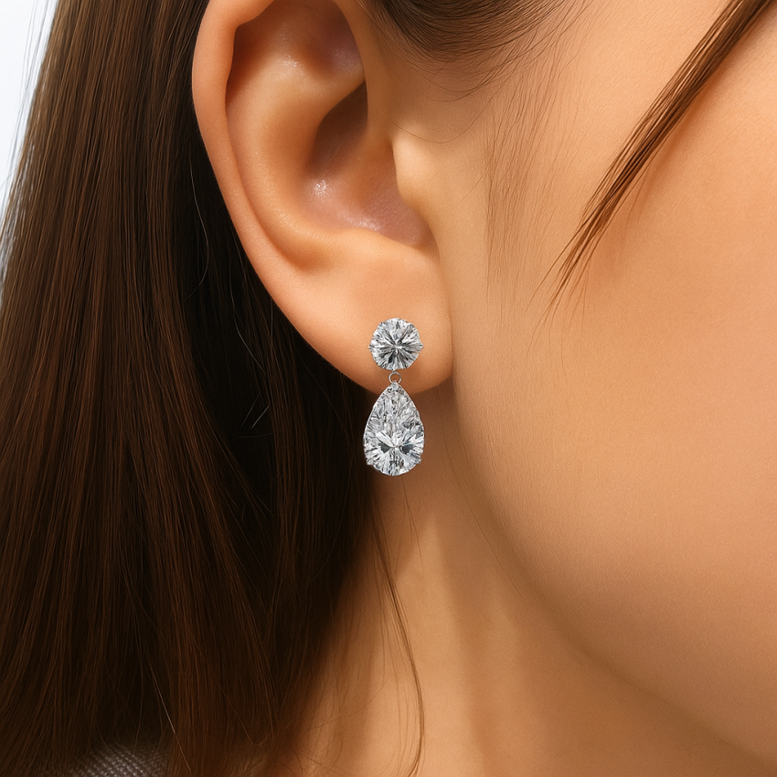 Сережки з діамантами Luxe Pear Drop